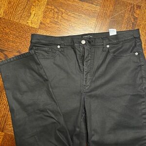 Black Coated Pants, Size 16/33 - Banana Republic